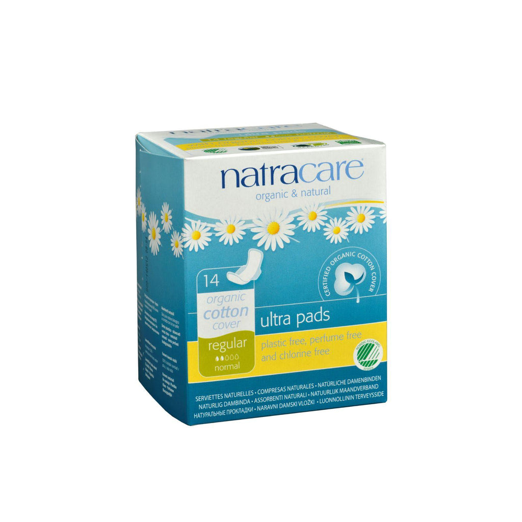 Natracare Natural Ultra Pads W-wings Regular W-organic Cotton Cover - 14 Pack