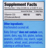 D Drops Liquid Vitamin D3 Baby - 400 Iu - 0.08 Fl Oz