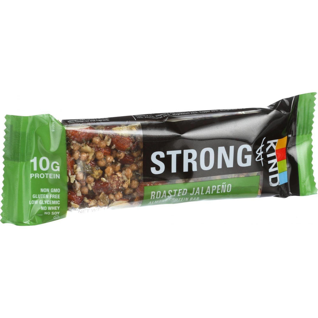 Strong And Kind Bar - Roasted Jalapeno Almond - 1.6 Oz Bars - Case Of 12