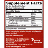 Schiff Vitamins Omega 3 Krill Oil - Megared - 300 Mg- 30 Softgels