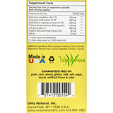 Only Natural Testosterone Support - Vegetarian - 60 Vegetarian Capsules