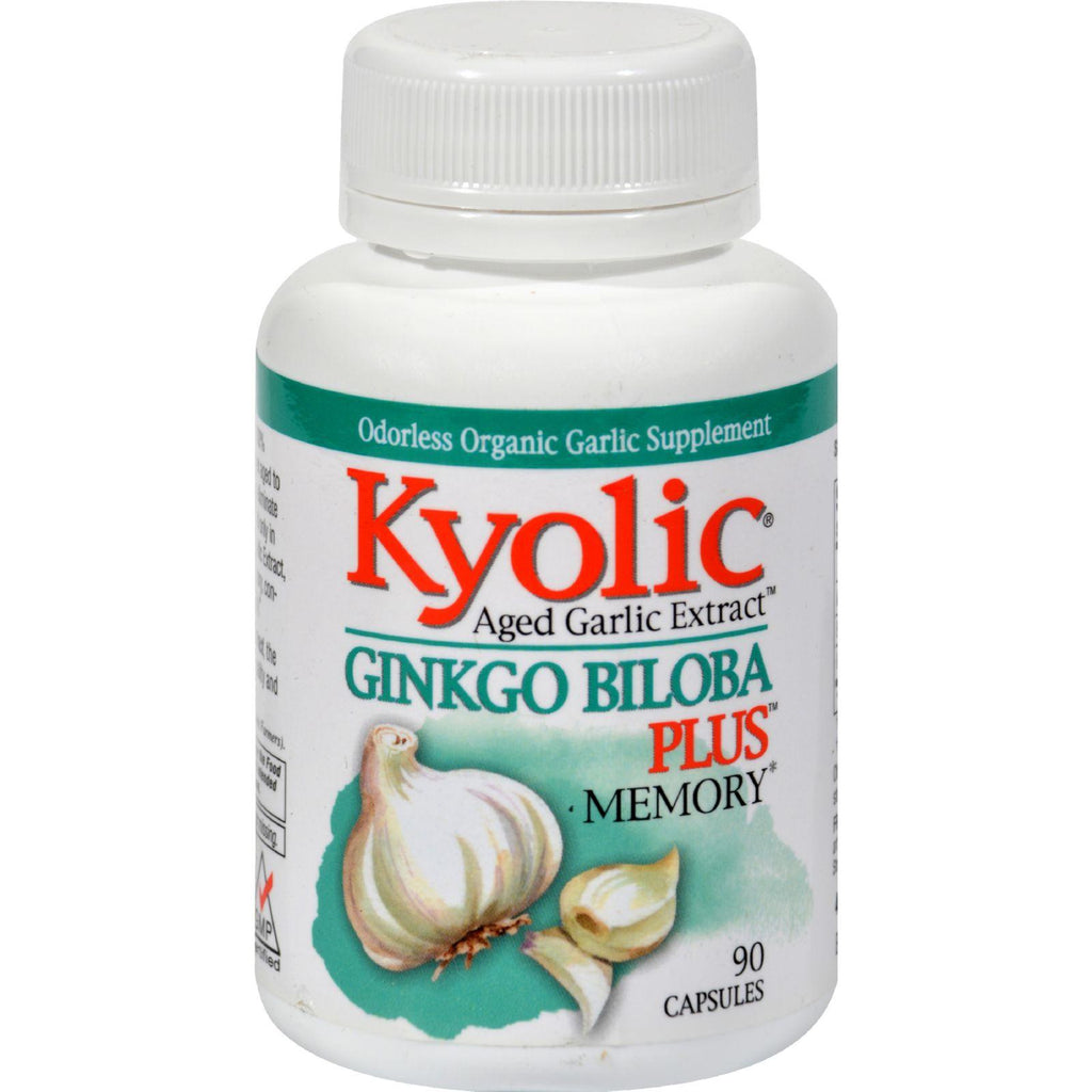 Kyolic Aged Garlic Extract Ginkgo Biloba Plus Memory - 200 Mg - 90 Capsules