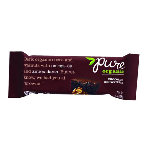 Pure Organic Pure Fruit And Nut Bar - Organic - Chocolate Brownie - 1.7 Oz Bars - Case Of 12