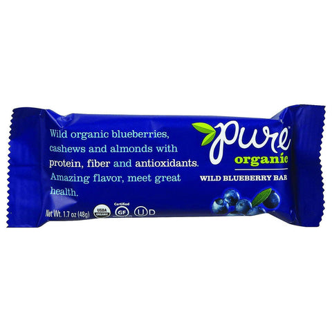 Pure Organic Pure Fruit And Nut Bar - Organic - Wild Blueberry - 1.7 Oz Bars - Case Of 12