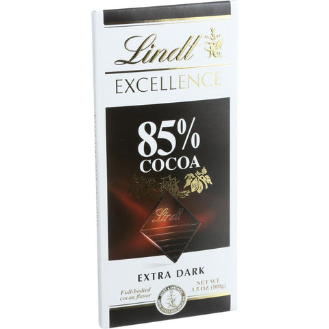 Lindt Chocolate Bar - Dark Chocolate - 85 Percent Cocoa - Extra Dark - 3.5 Oz Bars - Case Of 12