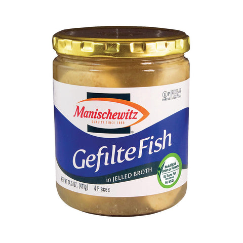 Manischewitz Gefilte Fish In Jelled Broth - Case Of 12 - 14.5 Oz.
