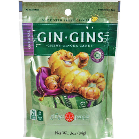 Ginger People Gingins Chewy Originals Bags - Case Of 24 - 3 Oz