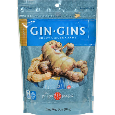 Ginger People Ginger Chews Peanut - 3 Oz - Case Of 24