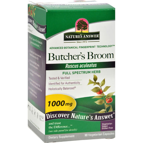 Nature's Answer Butcher's Broom Root - 90 Vegetarian Capsules