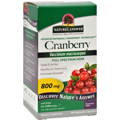 Nature's Answer Cranberry Fruit - 90 Vegetarian Capsules