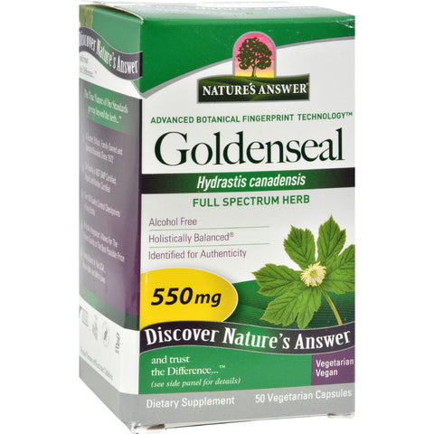 Nature's Answer Goldenseal Root - 50 Vegetarian Capsules