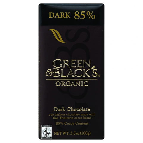 Green And Black's Organic Chocolate Bars - Dark Chocolate - 85 Percent Cacao - 3.5 Oz Bars - Case Of 10