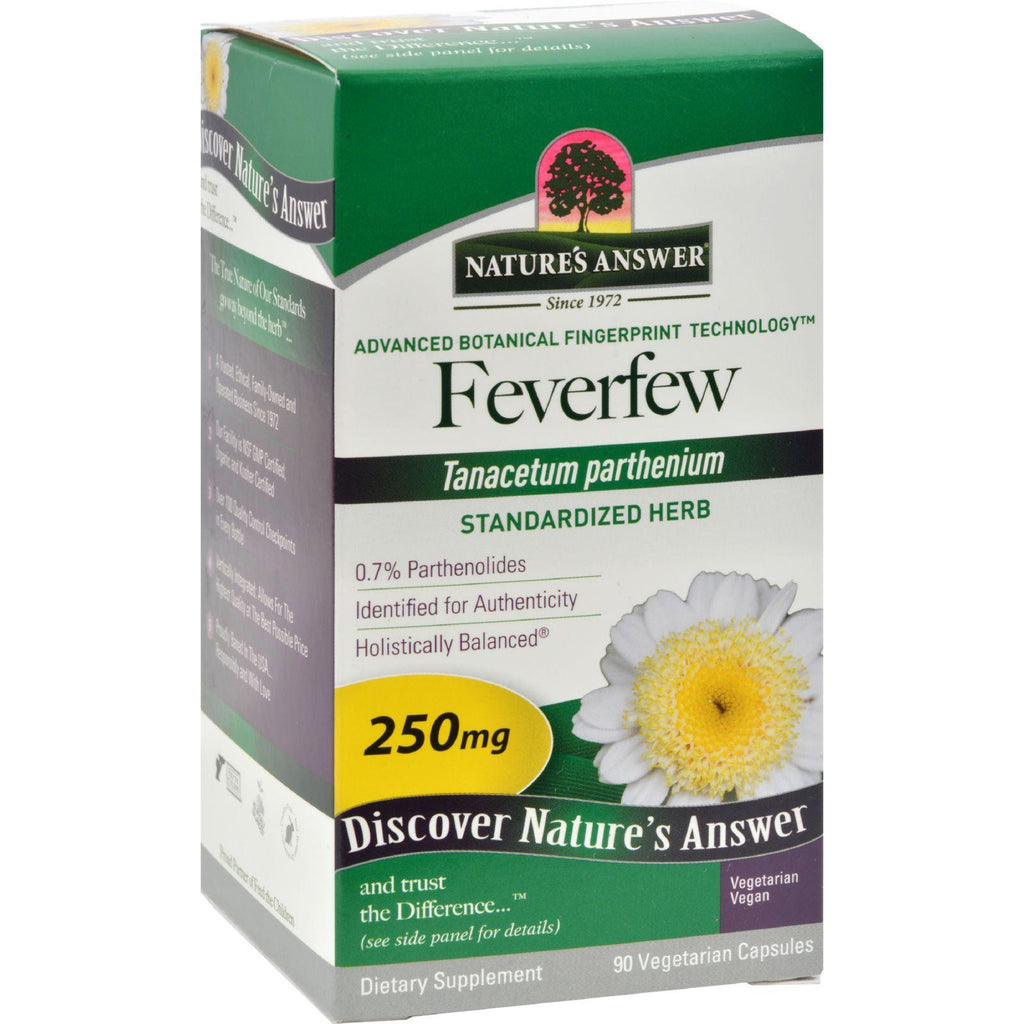 Nature's Answer Feverfew Herb - 90 Vegetarian Capsules