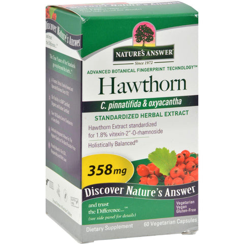 Nature's Answer Hawthorn Leaf Extract - 60 Vegetarian Capsules