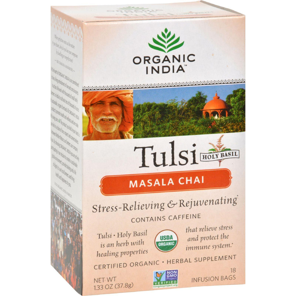 Organic India Tulsi Tea Chai Masala - 18 Tea Bags - Case Of 6