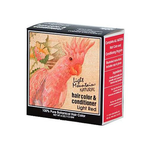 Light Mountain Natural Hair Color And Conditioner Light Red - 4 Fl Oz