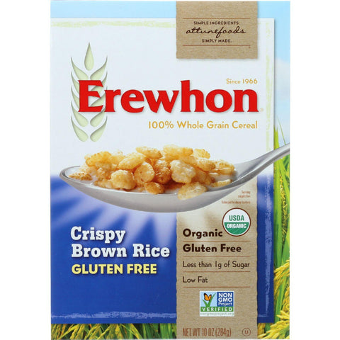 Erewhon Cereal - Organic - Crispy Brown Rice - Gluten Free - 10 Oz - Case Of 12