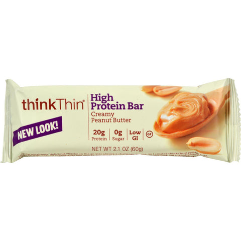 Think Products Thin Bar - Creamy Peanut Butter - Case Of 10 - 2.1 Oz