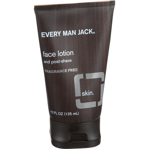 Every Man Jack Face Lotion And Post Shave - Fragrance Free - 4.2 Oz