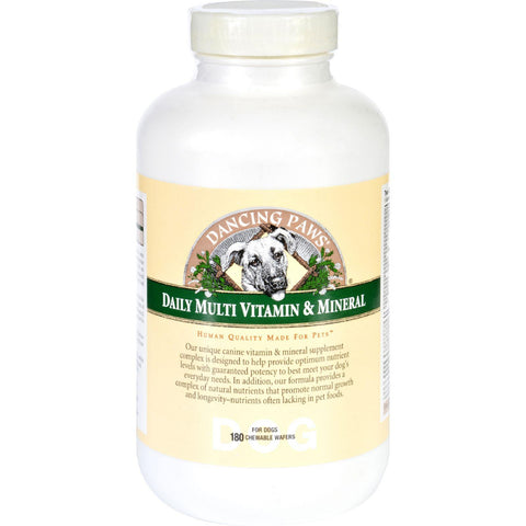 Dancing Paws Daily Multi Vitamin And Mineral - Dogs - 180 Wafers