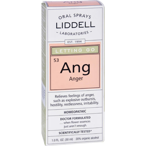 Liddell Homeopathic Letting Go Ang Anger Spray - 1 Fl Oz