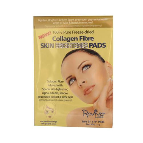 Reviva Labs Collagen Fiber Skin Brightener Pads 3 Inches X 4 Inches - Case Of 6 - 2 Packs