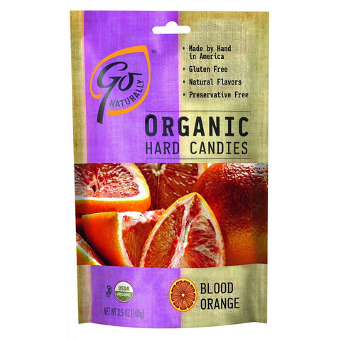 Go Organic Hard Candy - Blood Orange - 3.5 Oz - Case Of 6