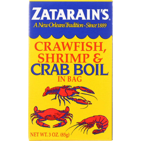 Zatarains Seafood Boil - Crawfish Shrimp And Crab - In A Bag - 3 Oz - Case Of 12
