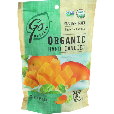 Go Organic Hard Candy - Iced Mint Mango - 3.5 Oz - Case Of 6