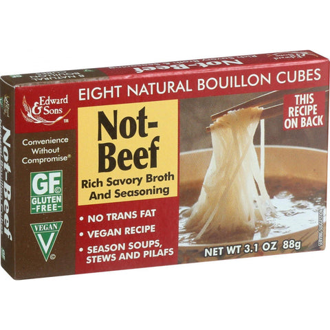 Edwards And Sons Natural Bouillon Cubes - Not Beef - 3.1 Oz - Case Of 12