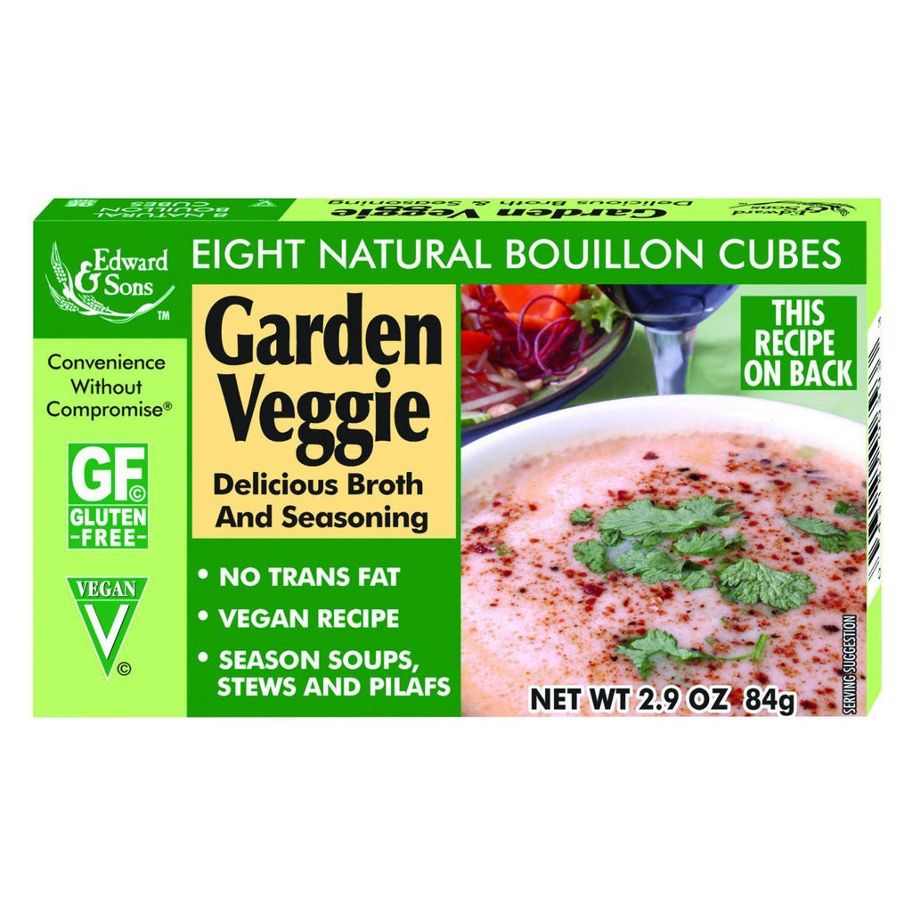 Edwards And Sons Natural Bouillon Cubes - Garden Veggie - 2.9 Oz - Case Of 12