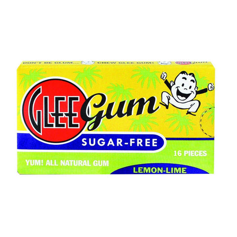 Glee Gum Chewing Gum - Lemon Lime - Sugar Free - 16 Pieces - Case Of 19