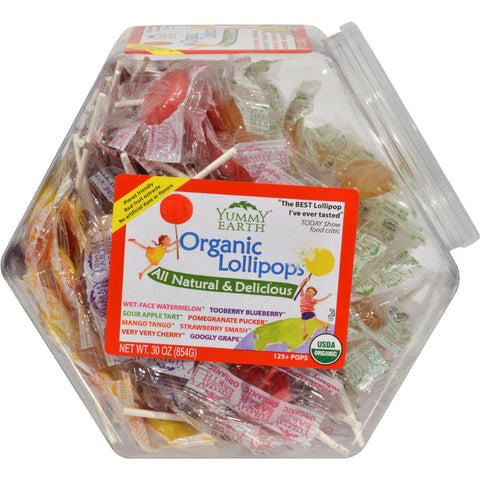 Yummy Earth Counter Top Bin Lollipops Assorted Flavors - 30 Oz