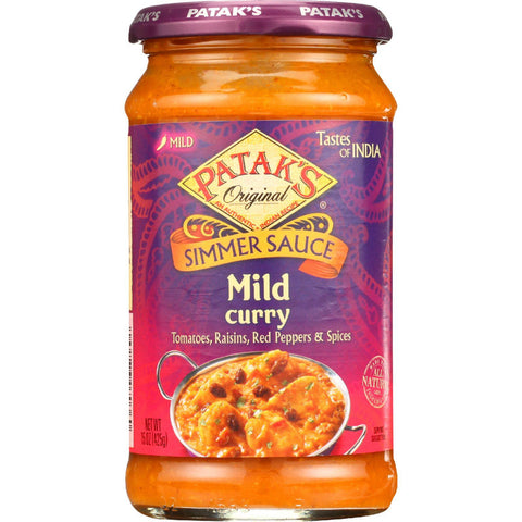 Pataks Simmer Sauce - Mild Curry - Mild - 15 Oz - Case Of 6