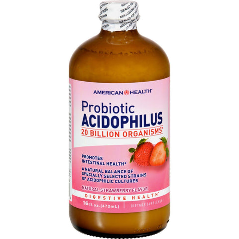 American Health Acidophilus Natural Strawberry - 16 Fl Oz