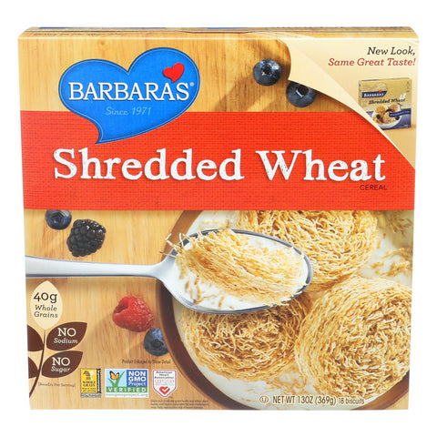 Barbara's Bakery Shredded Wheat - Case Of 12 - 13 Oz.