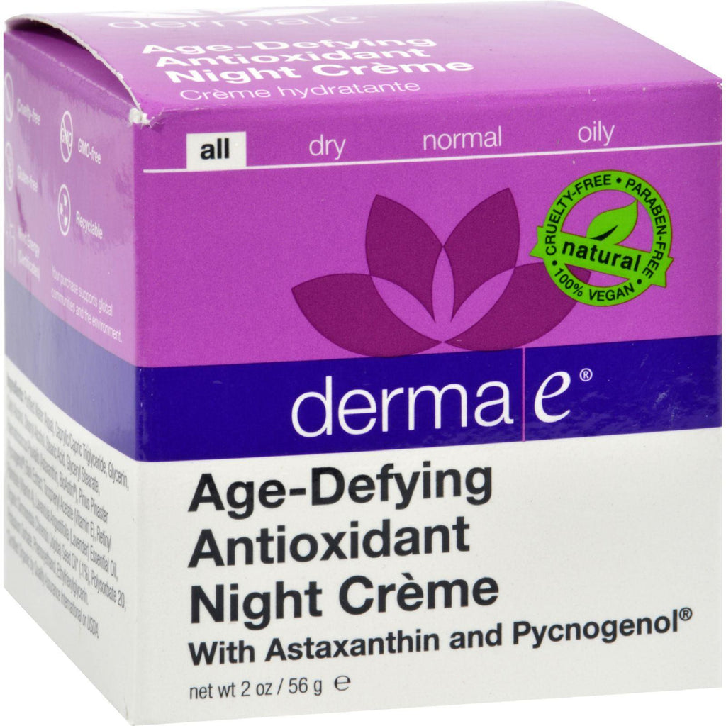 Derma E Age-defying Night Creme With Astaxanthin And Pycnogenol - 2 Oz