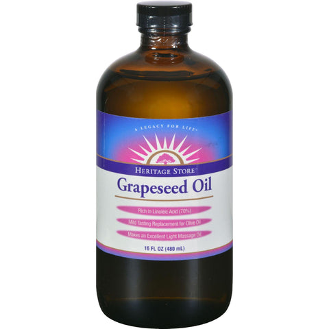 Heritage Products Grapeseed Oil - 16 Fl Oz