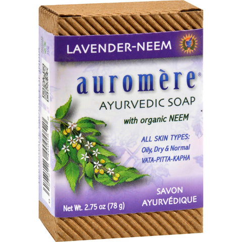 Auromere Bar Soap - Ayurvedic Lavender Neem - 2.75 Oz