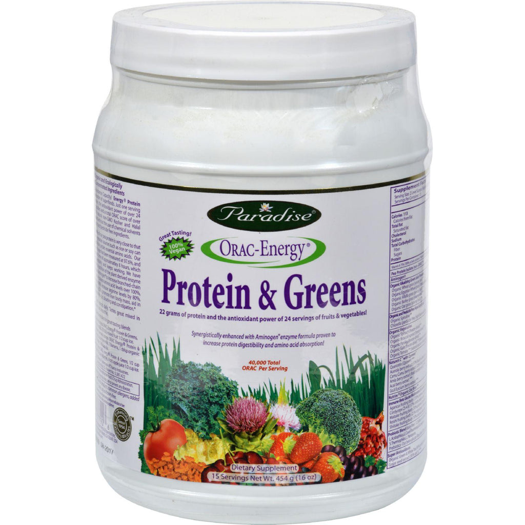 Paradise Herbs Orac Energy Protein Greens - 16 Oz