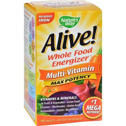 Nature's Way Alive Multi-vitamin No Iron Added - 90 Tablets