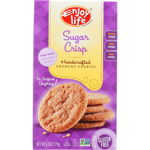 Enjoy Life Cookie - Crunchy - Sugar Crisp - Crunchy - Gluten Free - 6.3 Oz - Case Of 6