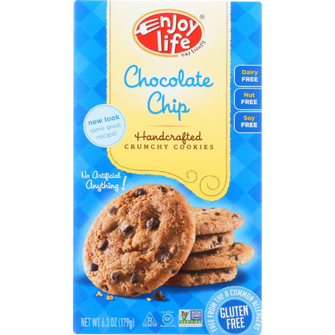 Enjoy Life Cookie - Crunchy - Chocolate Chip - Gluten Free - 6.3 Oz - Case Of 6