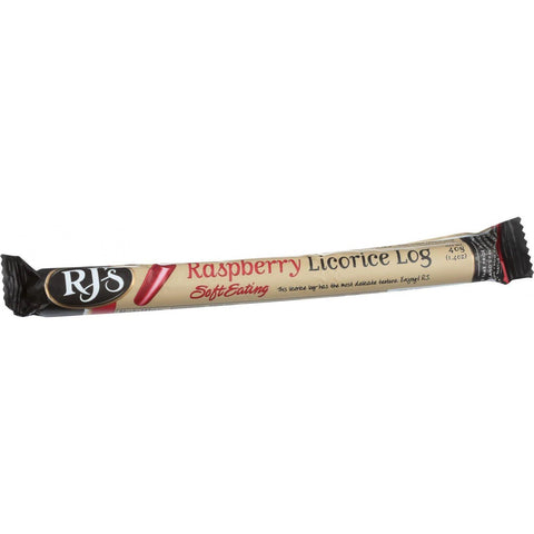 Rj's Licorice Logs - Raspberry - 1.4 Oz - Case Of 30