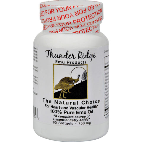 Thunder Ridge 100% Pure Emu Oil - 750 Mg - 90 Softgels