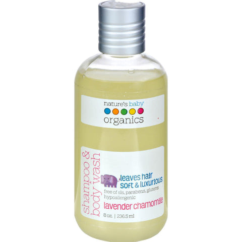Nature's Baby Organics Shampoo And Body Wash Lavender Chamomile - 8 Fl Oz