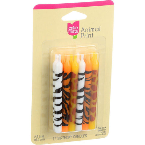 Cake Mate Birthday Party Candles - Animal - 12 Count - Case Of 12