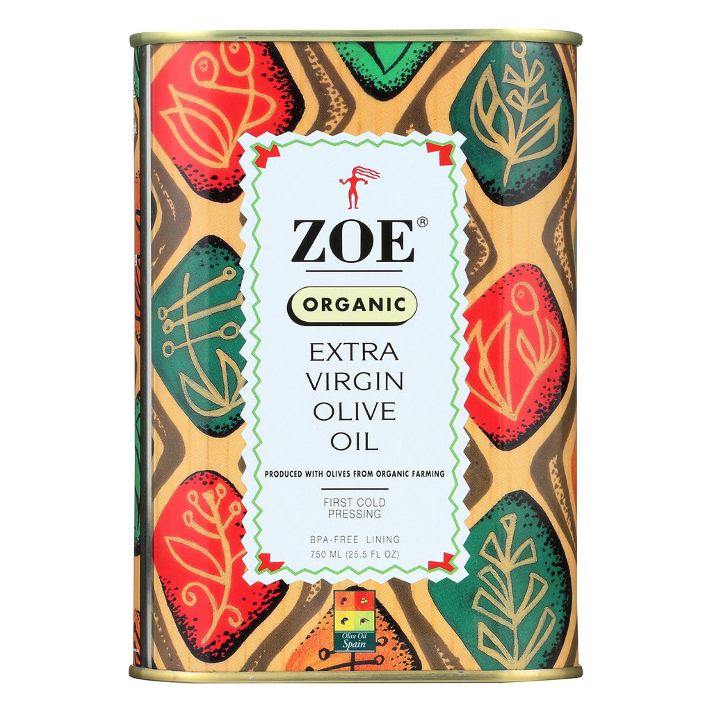 Zoe Olive Oil - Organic Extra Virgin - Case Of 6 - 25.5 Fl Oz.