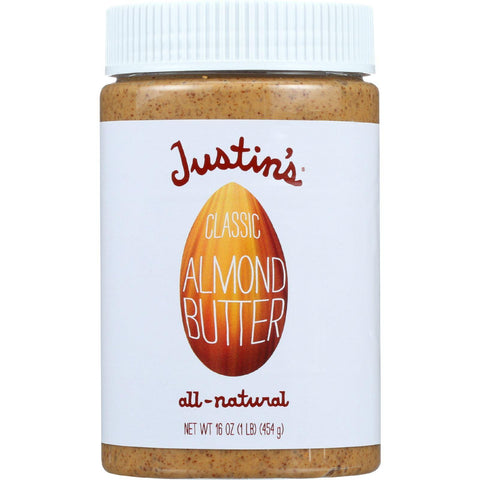 Justins Nut Butter Almond Butter - Classic -jar - 16 Oz - Case Of 6