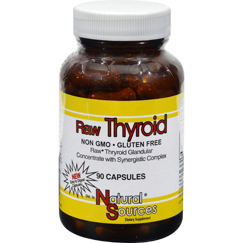 Natural Sources Raw Thyroid - 90 Capsules